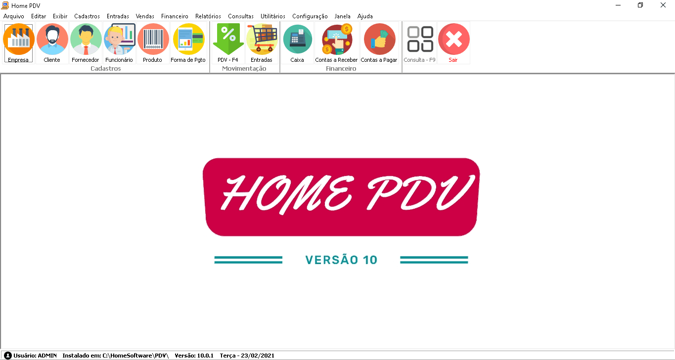 sistema home pdv - versão 10